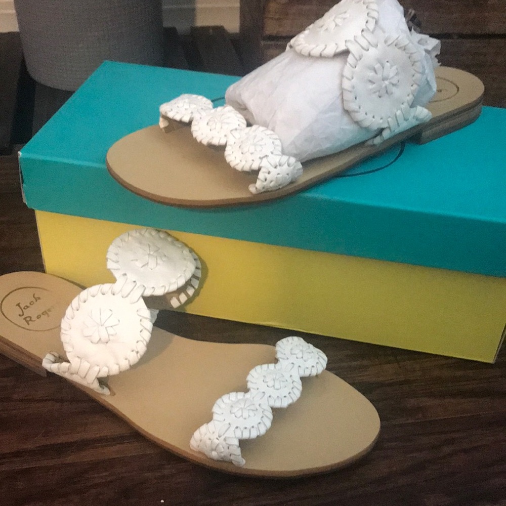 Jack Rogers white  Lauren II sandal 8.5